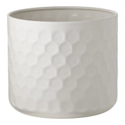 Vaso per Piante HN15, Bianco, Metallo, 24,5x24,5x21 cm