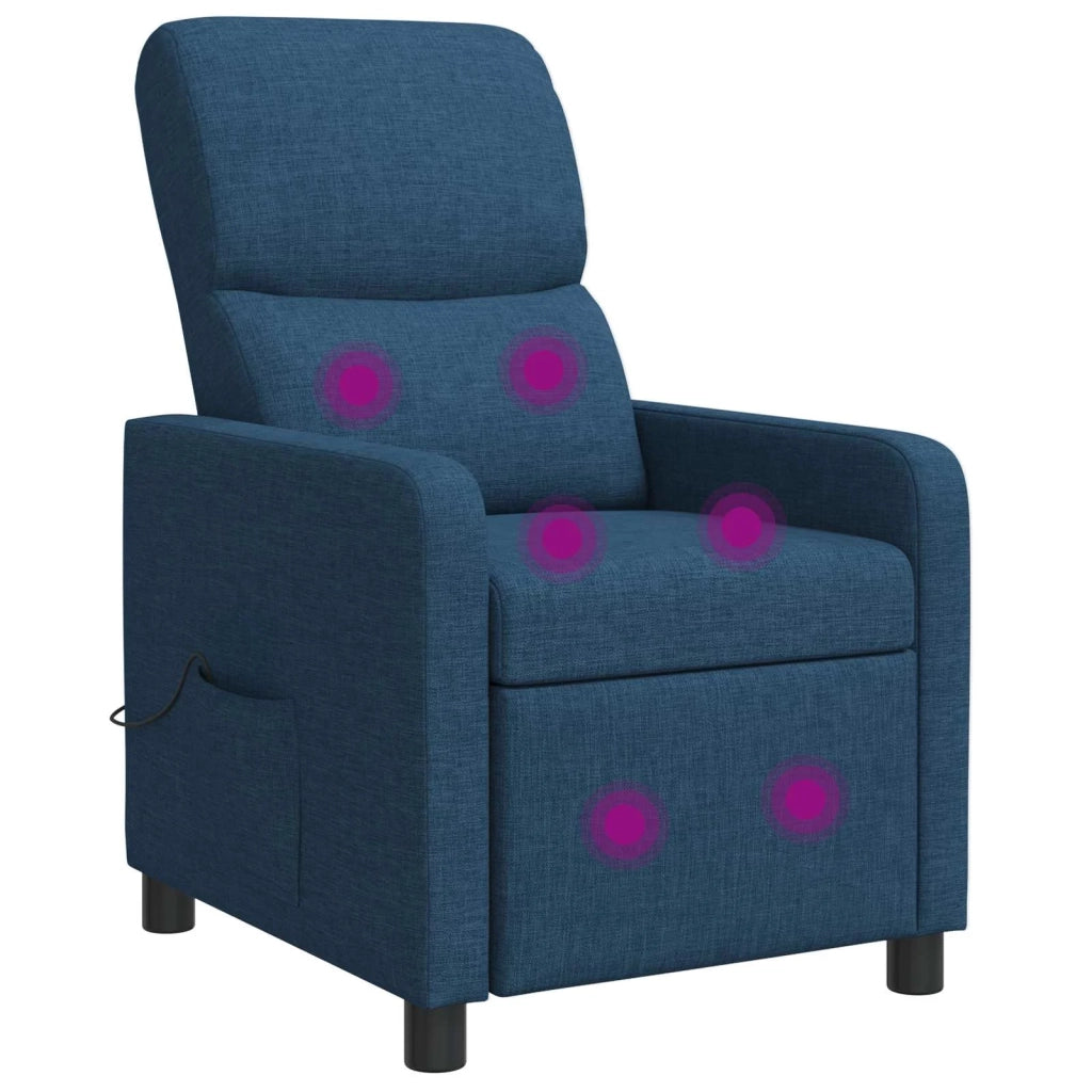 Divano Sedia-Poltrona reclinabile Blu Tessuto 785488