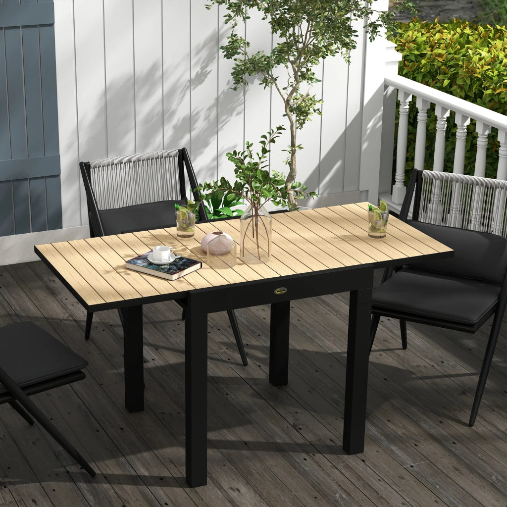 Tavolo da Pranzo Allungabile per 6 Persone ¨C MINIMAL ¨C Alluminio Giallo 81/162x80x75 cm