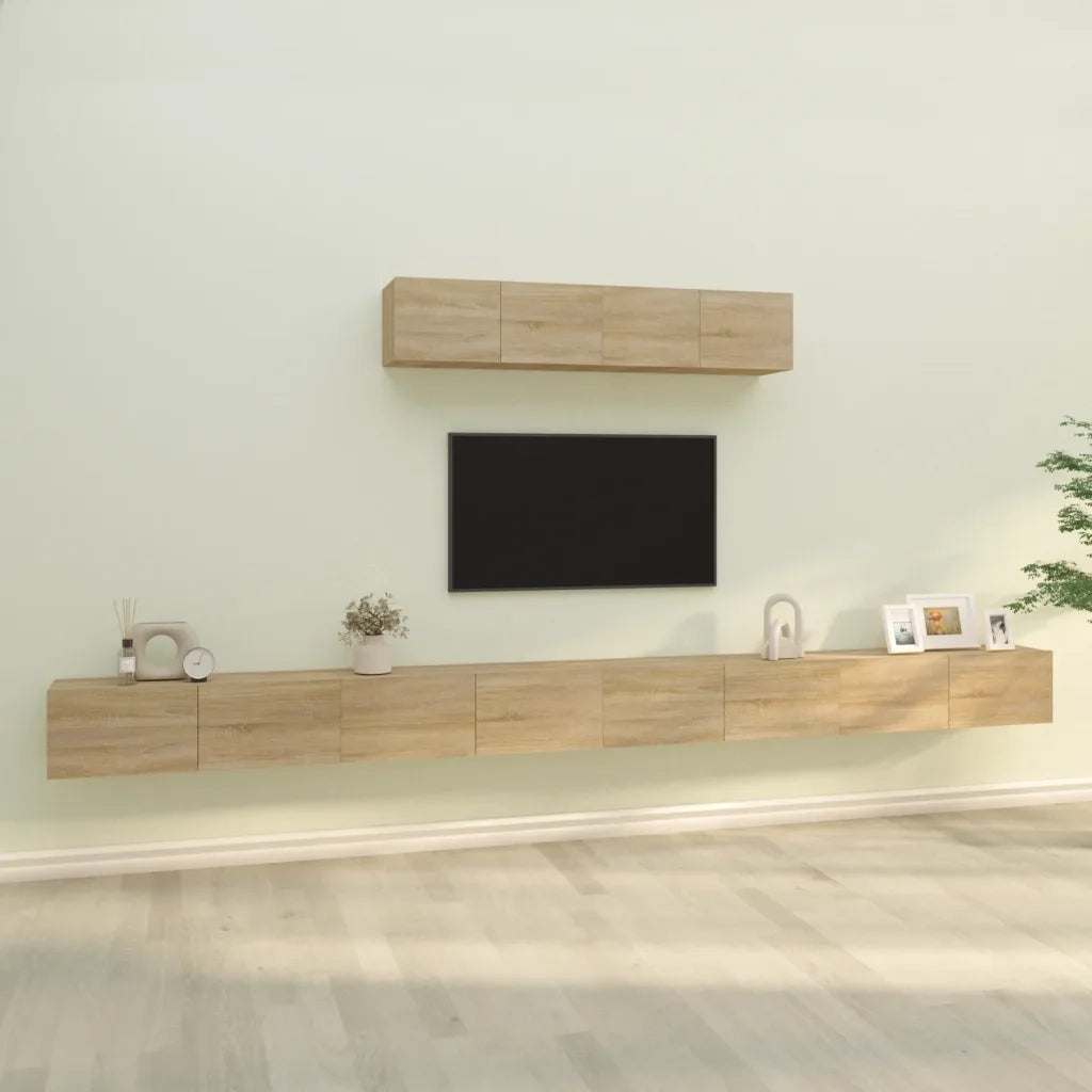 Set di Mobili Porta TV 6 pz-Set di 6 Credenza per TV Rovere Sonoma in Legno Multistrato 232761