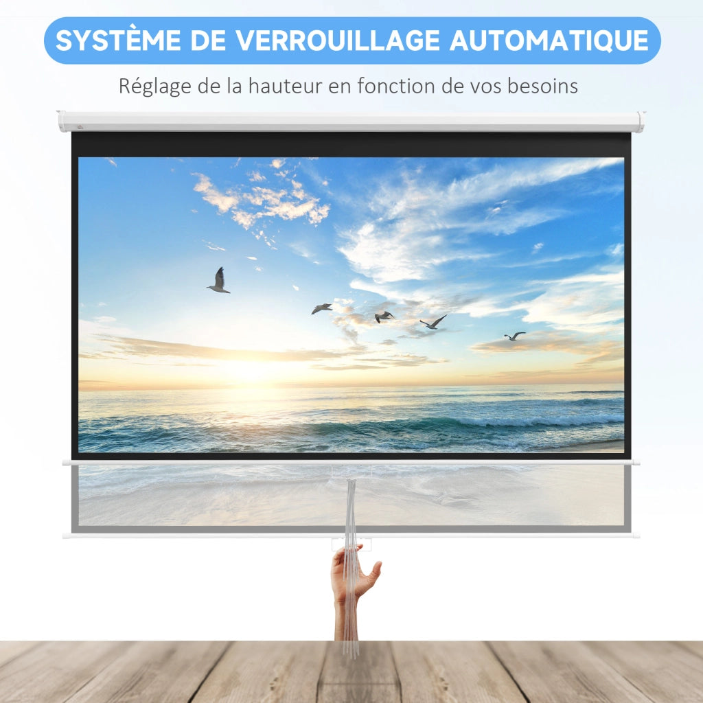 Schermo per proiezione TV e Home Cinema 120 pollici 16:9 ¨C zephmum ¨C bianco