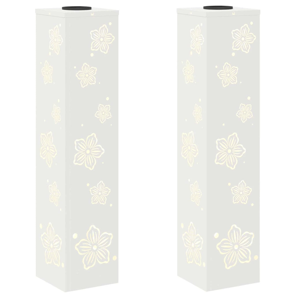 Faro LED solare per sentieri 2 pz Bianco CFW1195967