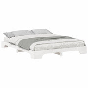 Letto matrimoniale | Letto per adulti | Struttura del letto Bianco 160 x 220 cm Pino massello