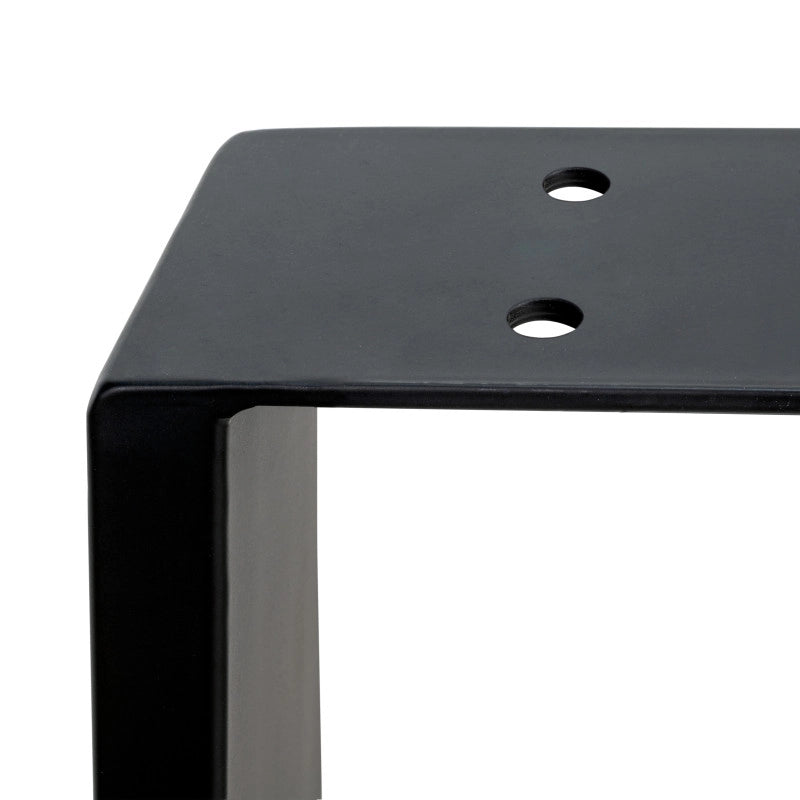 Set di gambe per tavolo rettangolare Square, larghezza 600mm, Acciaio, Verniciato nero