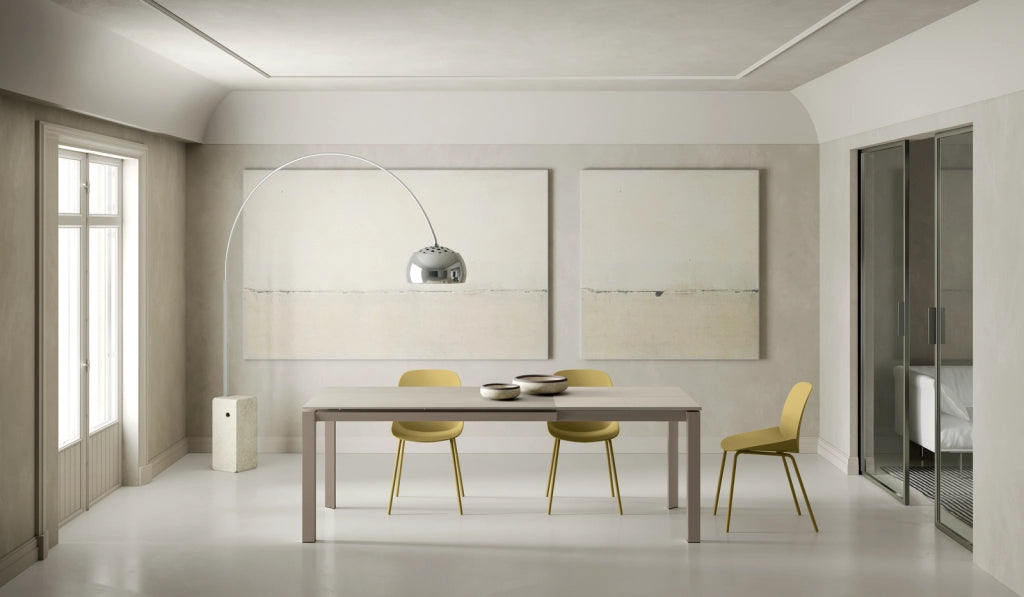Tavolo Allungabile Account 24 90x140/220x75 cm Top in Ceramica Struttura in MDF Sabbia