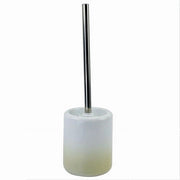 Trade Shop - Porta Scopino Arredo Bagno Wc Toilette Bianco Giallo Con Scopino Completo 59905 -