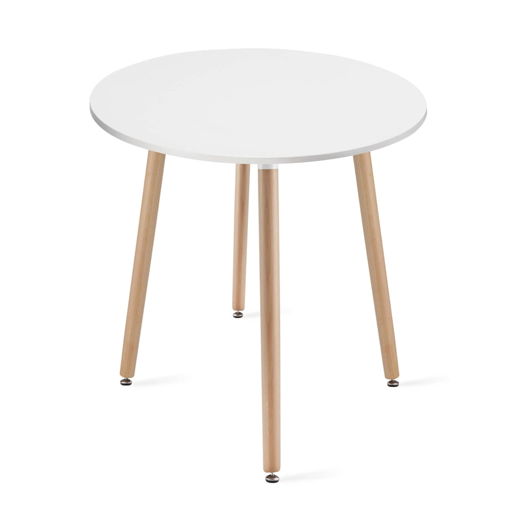 Tavolo rotondo Valora KAMI con gambe in faggio bianco 60 cm