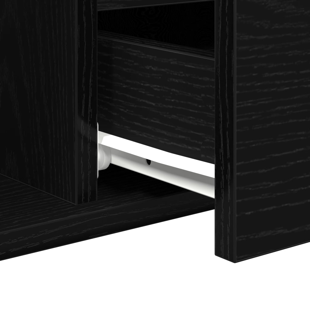 Tavolino da caffÃ¨  Nero Rovere 90x49x45 cm Legno ingegnerizzato