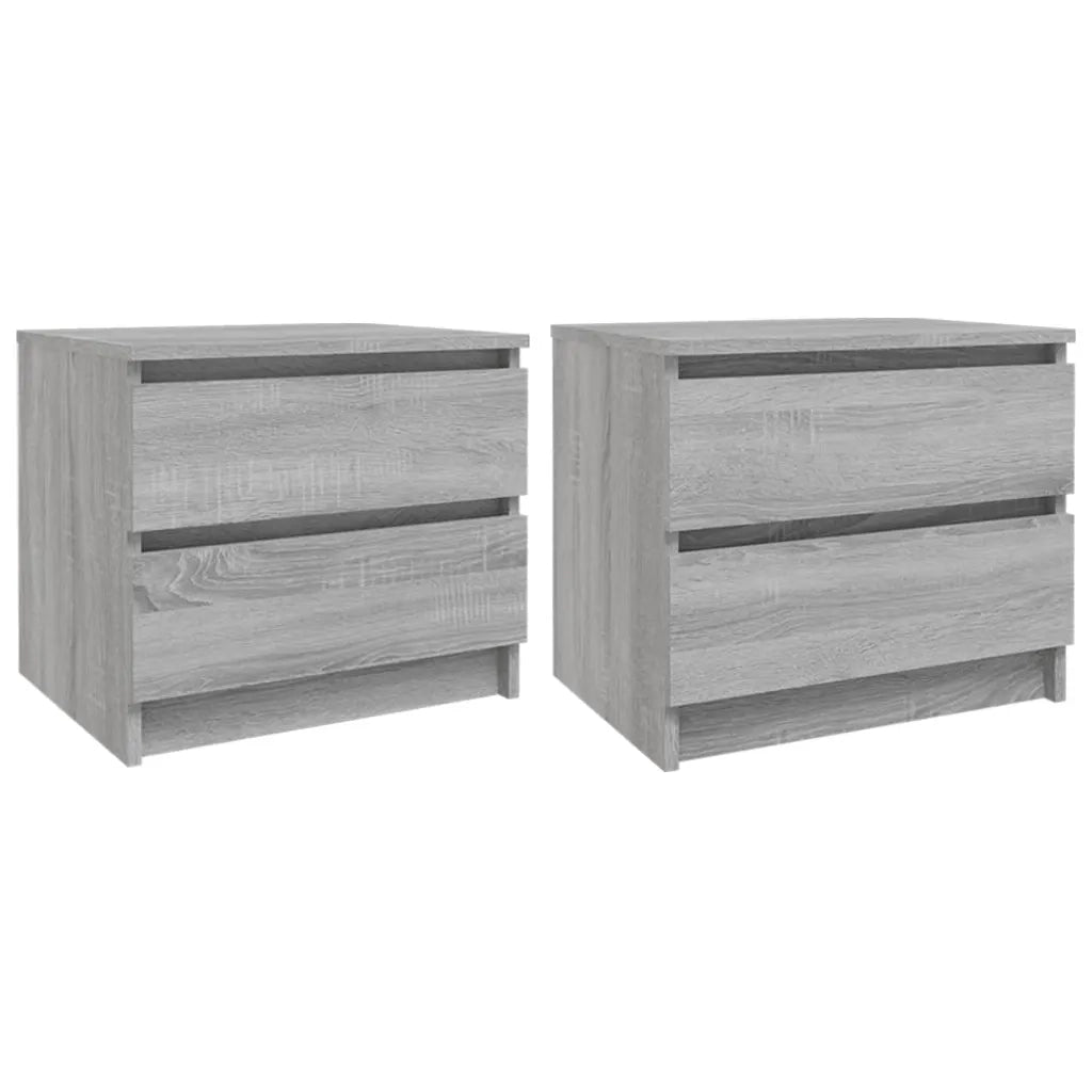 Comodini Grigio Sonoma 2 pz 50x39x43,5 cm in Legno Multistrato 815825