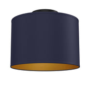 Plafoniera Arden 1xE27 tessuto blu oro Luminex