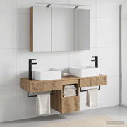 Set di Armadi da Bagno 4 pz Rovere Artigianale