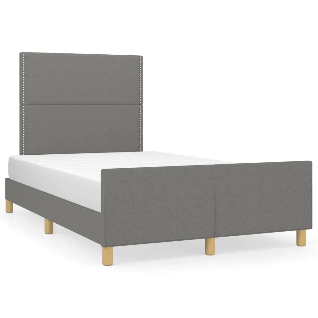 Giroletto senza Materasso Grigio Scuro 120x190 cm in Tessuto