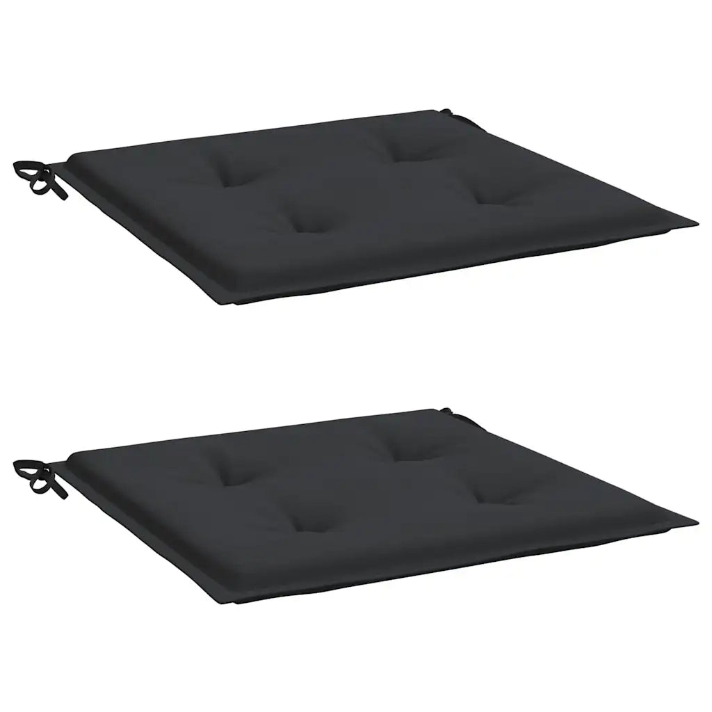 Cuscini per Sedia 2 pz Neri 50x50x4 cm in Tessuto Oxford 47603