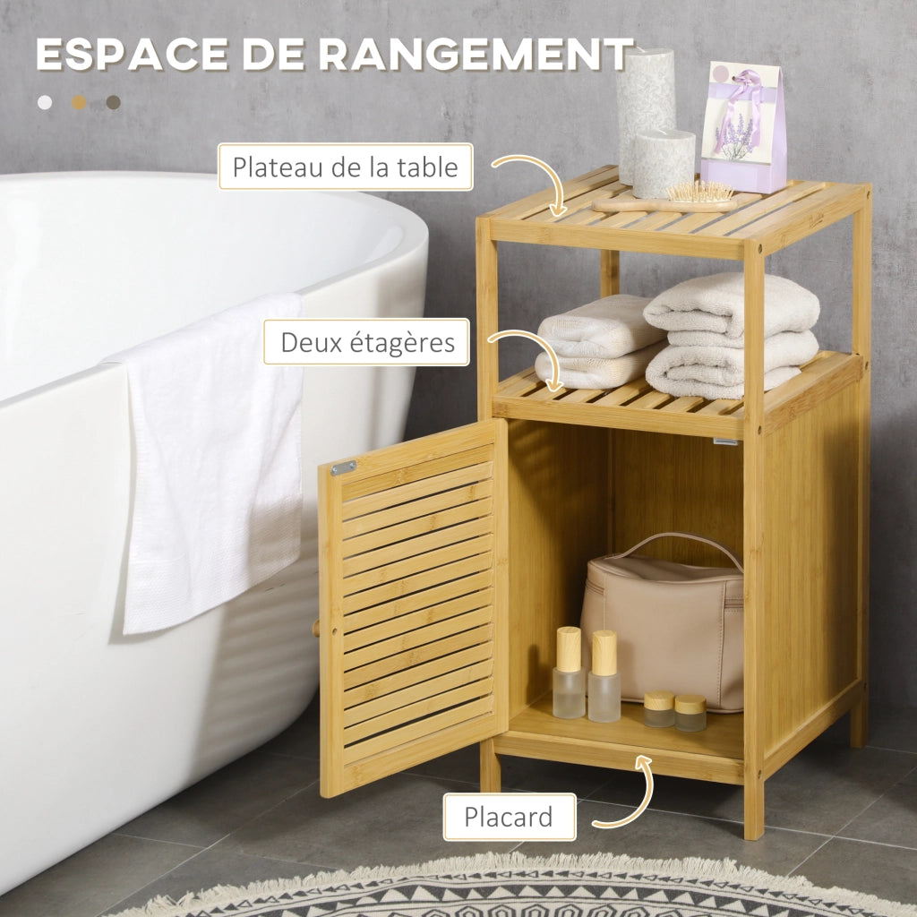 Mobile da bagno in bamb¨´ ¨C zephmum ¨C 33x36,5x67 cm naturale