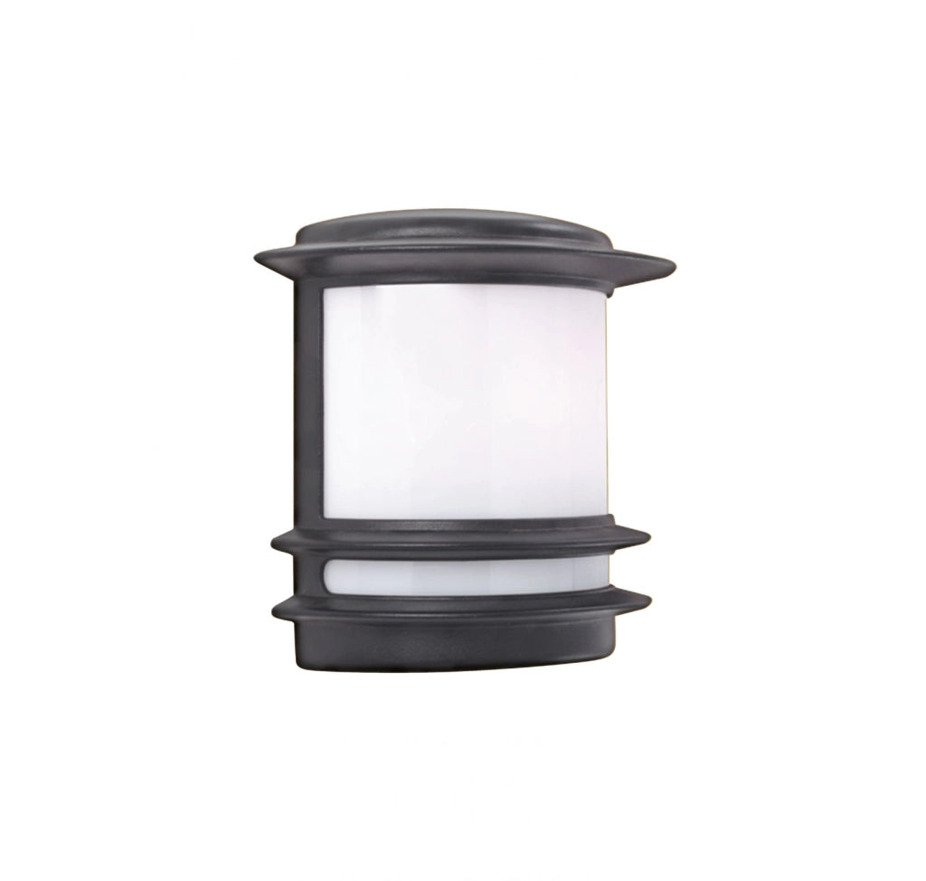 Stroud Applique - Metallo nero e policarbonato bianco, IP44