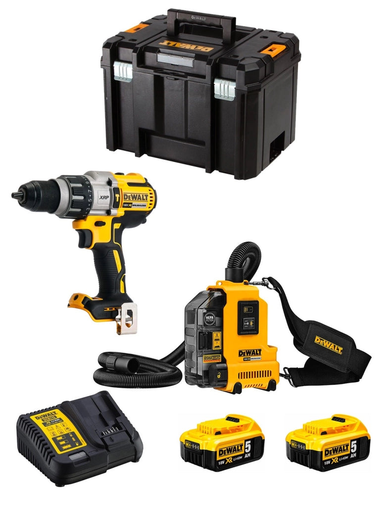 DeWALT Kit DWK225 (DCD996 + DWH161 + 2 x 5,0 Ah + DCB115 + TSTAK VI)
