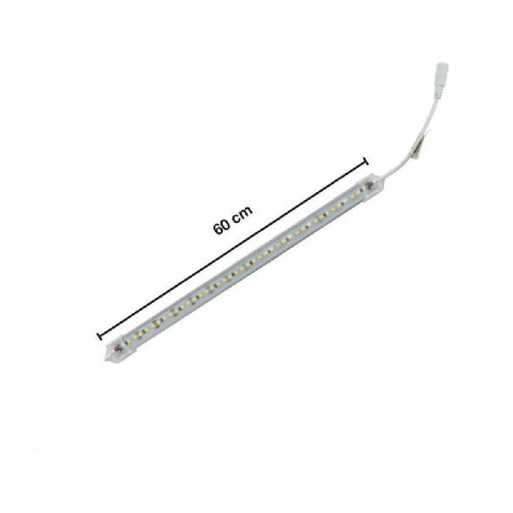 Trade Shop - Profilo Alluminio Completo Di Led 60cm 10w Luce 6500k 3000k 4000k 3014-12v-60t - -bianco Caldo      -