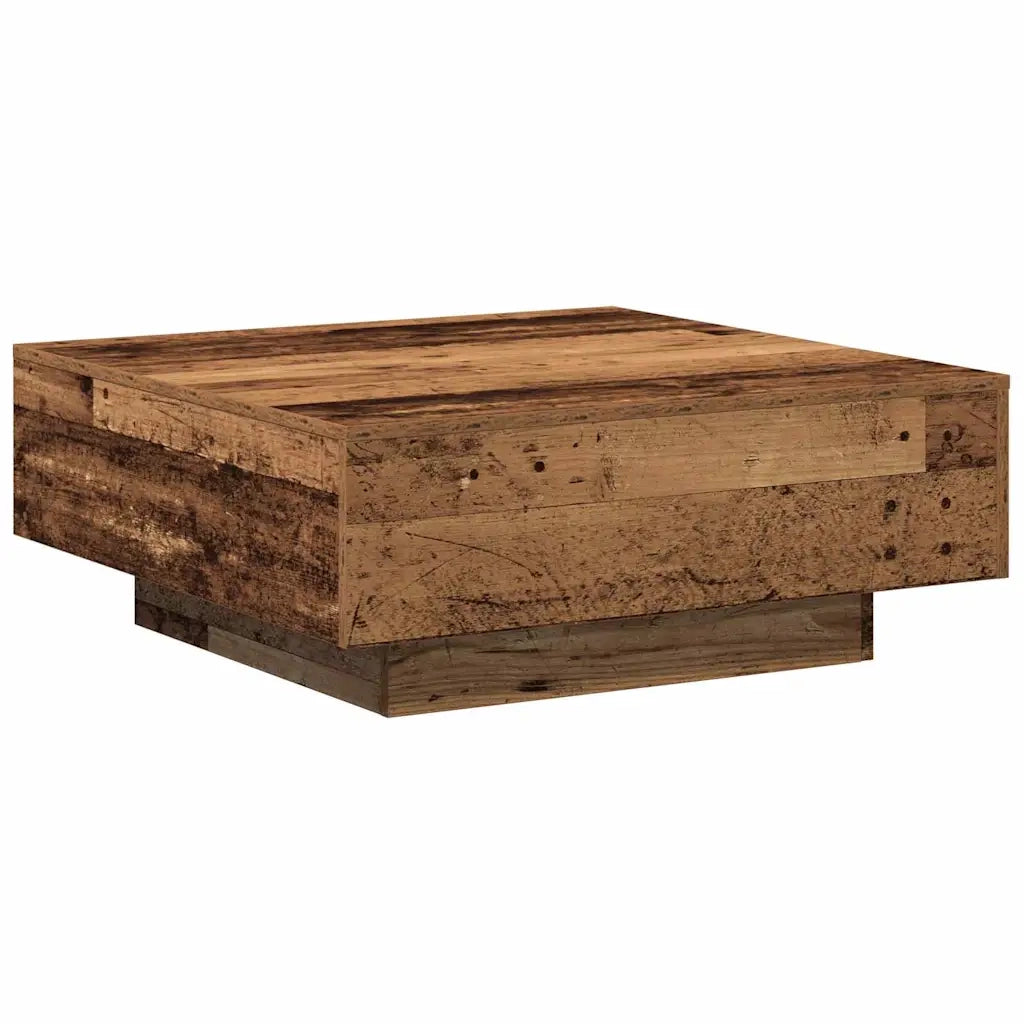 Tavolino da Salotto-Tavolino da soggiorno-Tavolo Legno vecchio 80 x 80 x 31 cm