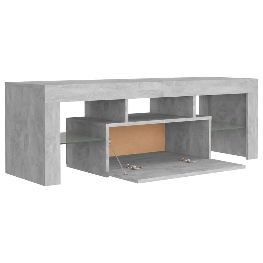 Mobile TV multimediale scaffale TV credenza mobile TV sala da pranzo soggiorno camera da letto con luci LED 120 x 35 x 40 cm grigio 02_0026522