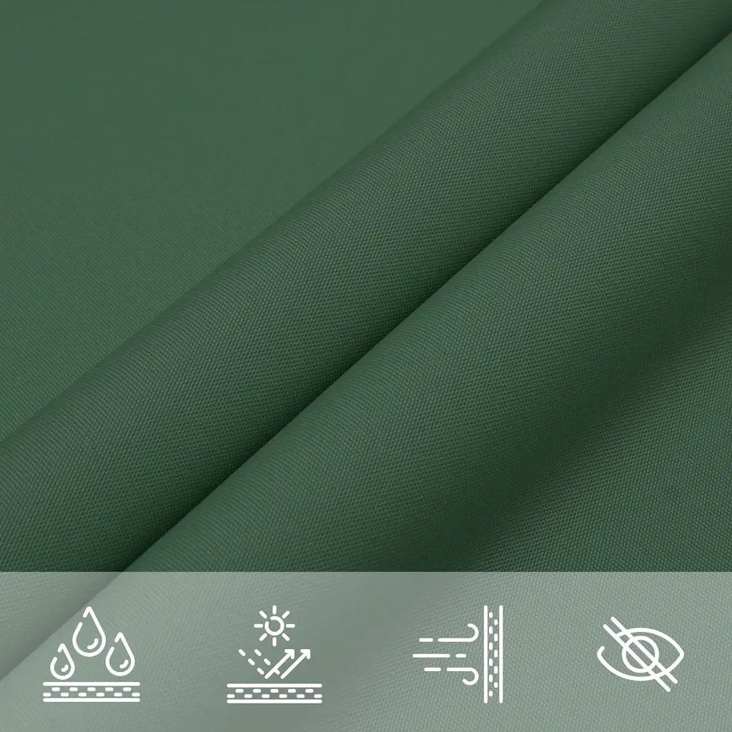 Vela Ombreggiante-Parasole a vela Tessuto Oxford Rettangolare 6x8 m Verde Scuro