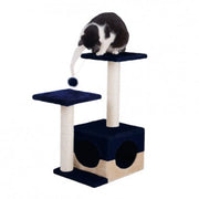 Trade Shop - Cuccia Con Tiragraffi Per Gatto Gatti Con Colonne In Sisal E Due Ripiani -