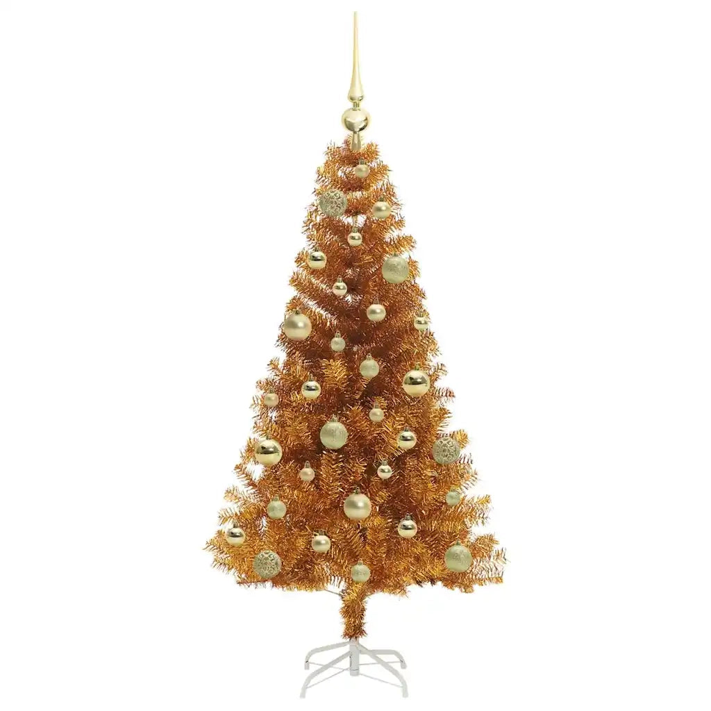 Albero di Natale con 150 LED con supporto Oro 120 cm PET 3396607
