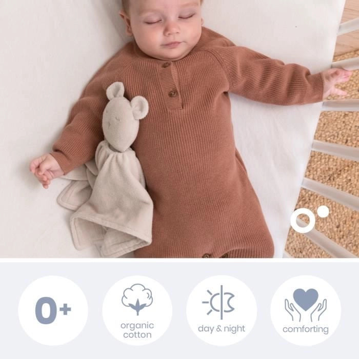 doomoo You&Me Baby Comforter - Piumino Reversibile e Confortevole - Dotato di 2 Corpi per Trasportare l'Odore dei Genitori, Beige