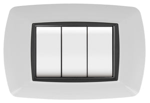 placca life mod. living plastica,colore bianco 4 posti cod:ferx.6413