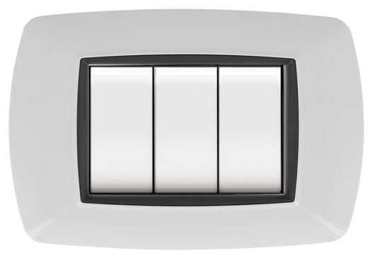 placca life mod. living plastica,colore bianco 4 posti cod:ferx.6413