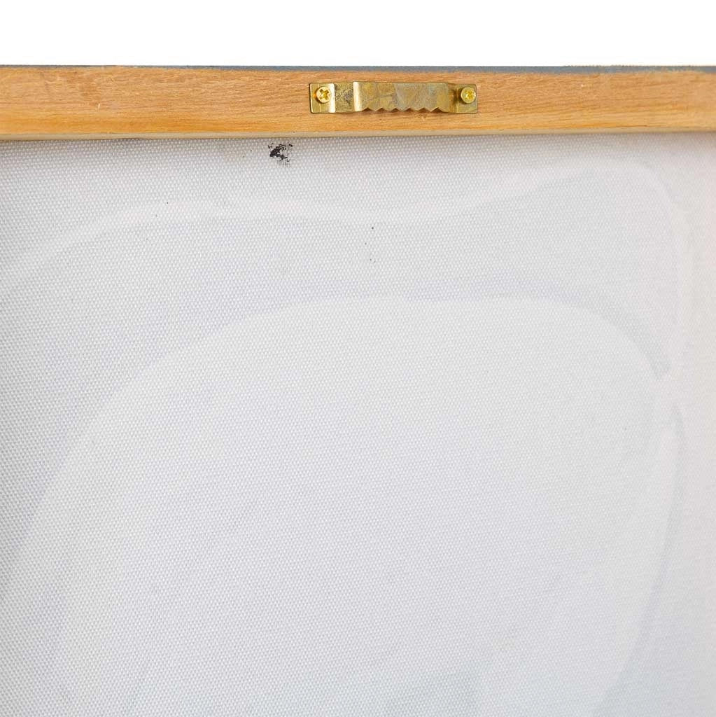 Quadro dipinto a mano con rilievo grigio 30x90x3h