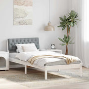 Struttura del Letto Bianco e grigio chiaro 90 x 200 cm