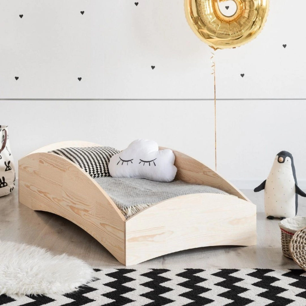 Lettino Montessori ONDA beige 180 x 90 cm