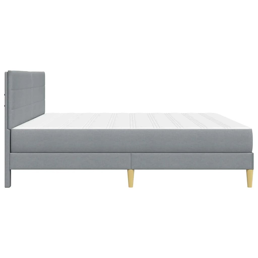 Struttura del letto Grigio chiaro 200 x 200 cm Poliestere
