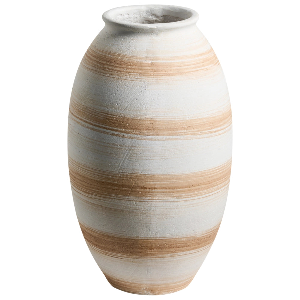 Vaso da fiori bianco sporco in fibra di argilla dipinta per interni ed esterni Forma rotonda Design moderno Soggiorno