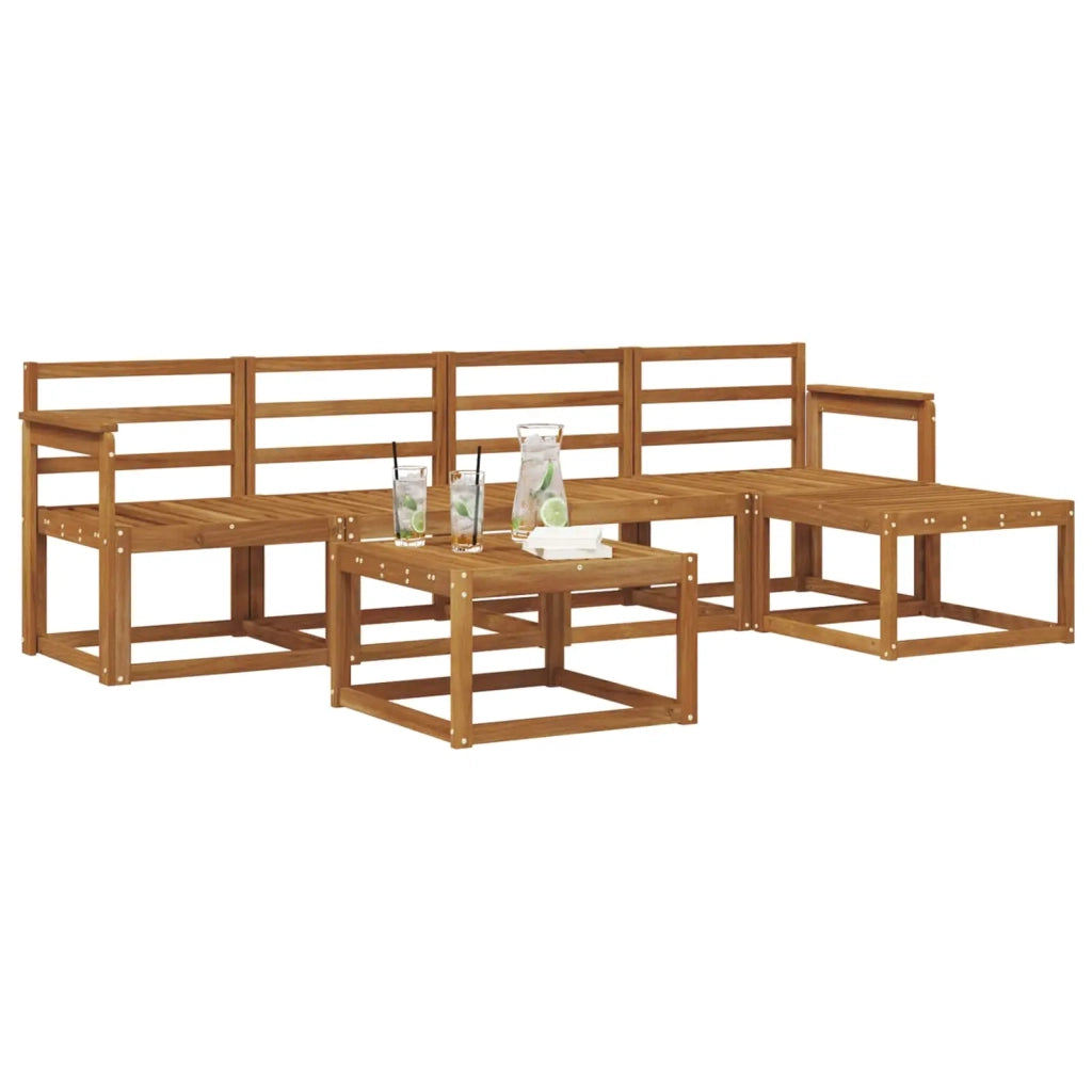 Set di divani da esterno 6 pcs Naturale