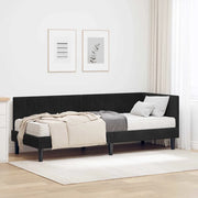 Struttura Letto Angolare con Materasso 2 pcs Nero Velluto 3393883