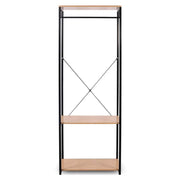 Scarpiera con ripiano in metallo e legno marrone/nero 19_0000491