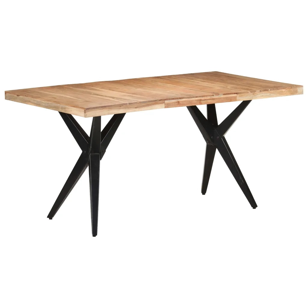 Tavolo da Pranzo 160x80x76 cm in Legno Massello di Acacia cod mxl 58858