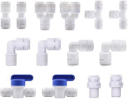 Fitting di accesso universale per filtro acqua RO - Installazione rapida - Bianco - Adatto per tubo della dispensa e tubo della doccia