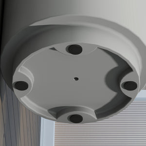 Tavolino da Giardino Multiuso con Secchiello Ghiaccio e Coperchio Ø37,5x43,5 cm in Cemento e Acciaio Inox Grigio Chiaro