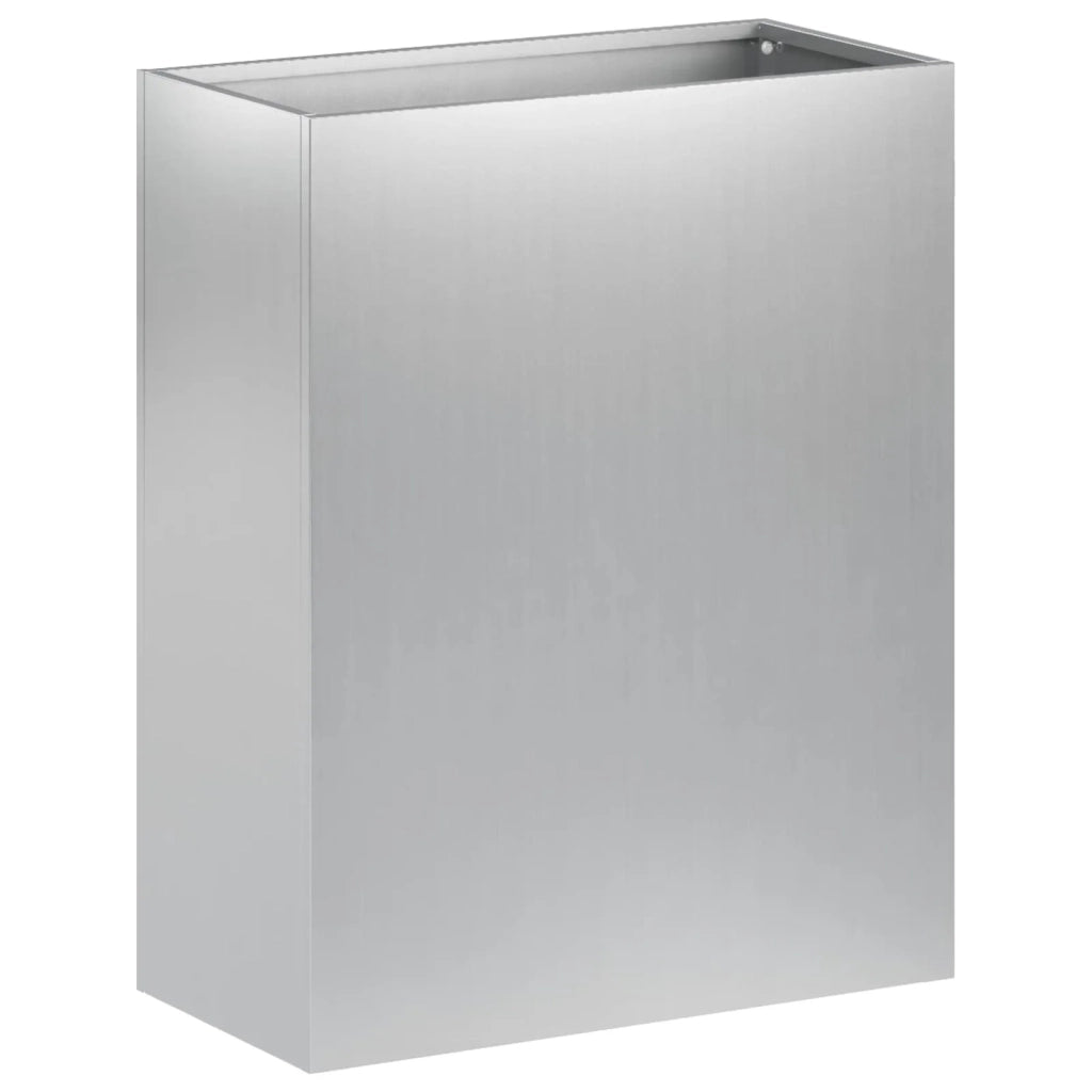 Vaso da giardino Argento 40 x 20 x 40 cm Acciaio zincato 8005410