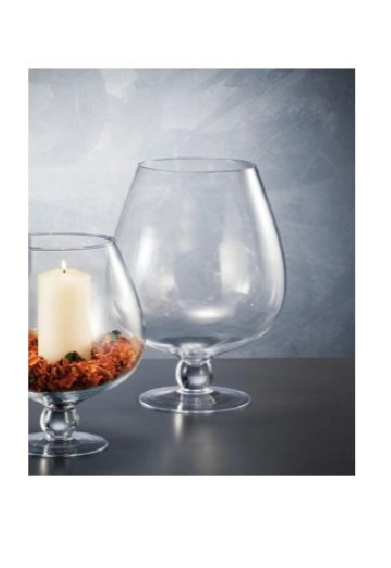 Vaso a Coppa in vetro Trasparente meganisi con piede 26,5 x 37,5 cm