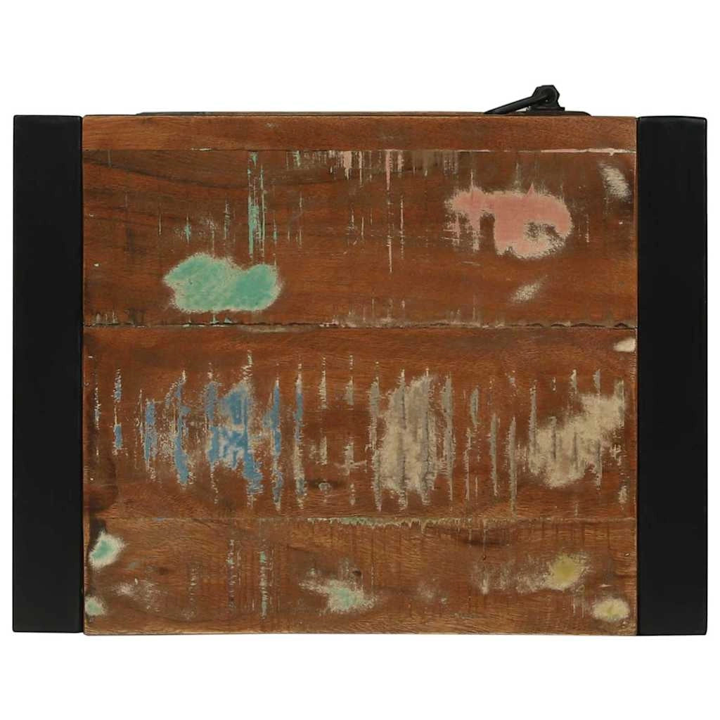 Mobiletto da bagno moderno con ante trasparenti 40 x 30 x 60 cm pratico e resistente in legno riciclato marrone 02_0057668