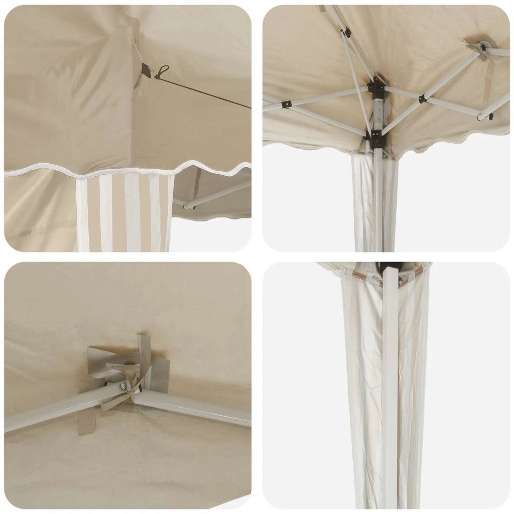 Tenda per feste a pop-up 575 x 289 x 245 cm Crema