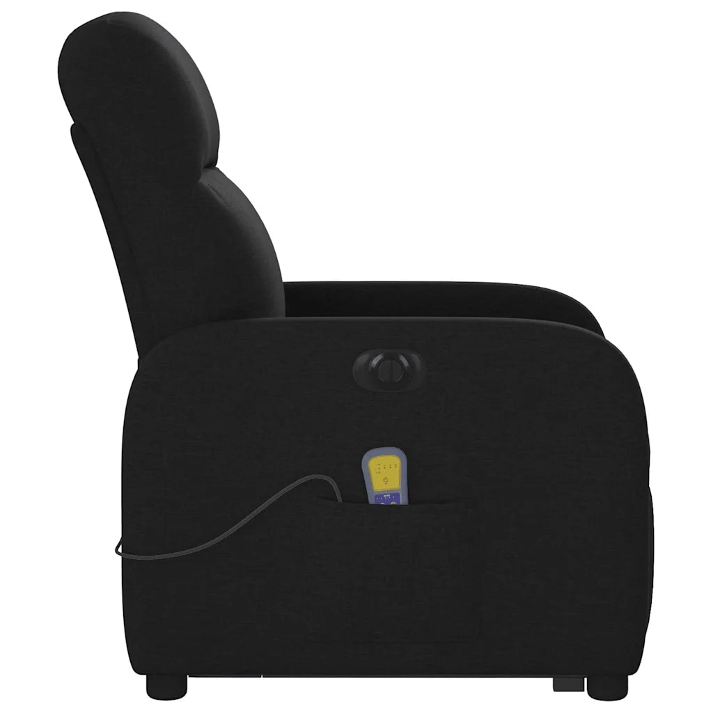 Poltrona Alzapersona Massaggiante Elettrica Nera in Tessuto 3303004