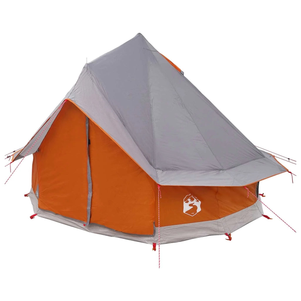 Tenda Tipi Grigio e arancione 250 x 250 cm Poliestere e Acciaio 42028721
