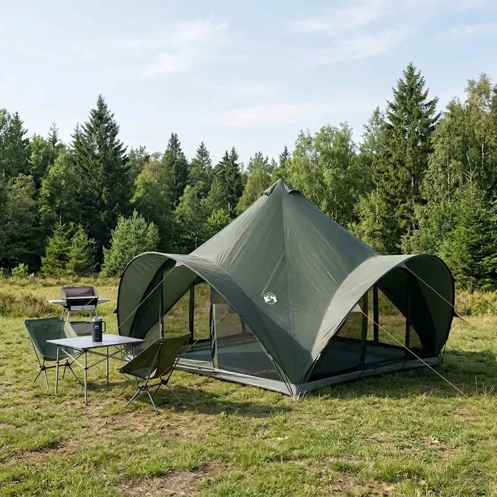 Tenda Tipi Verde militare 6 persone Poliestere e Acciaio 42028626