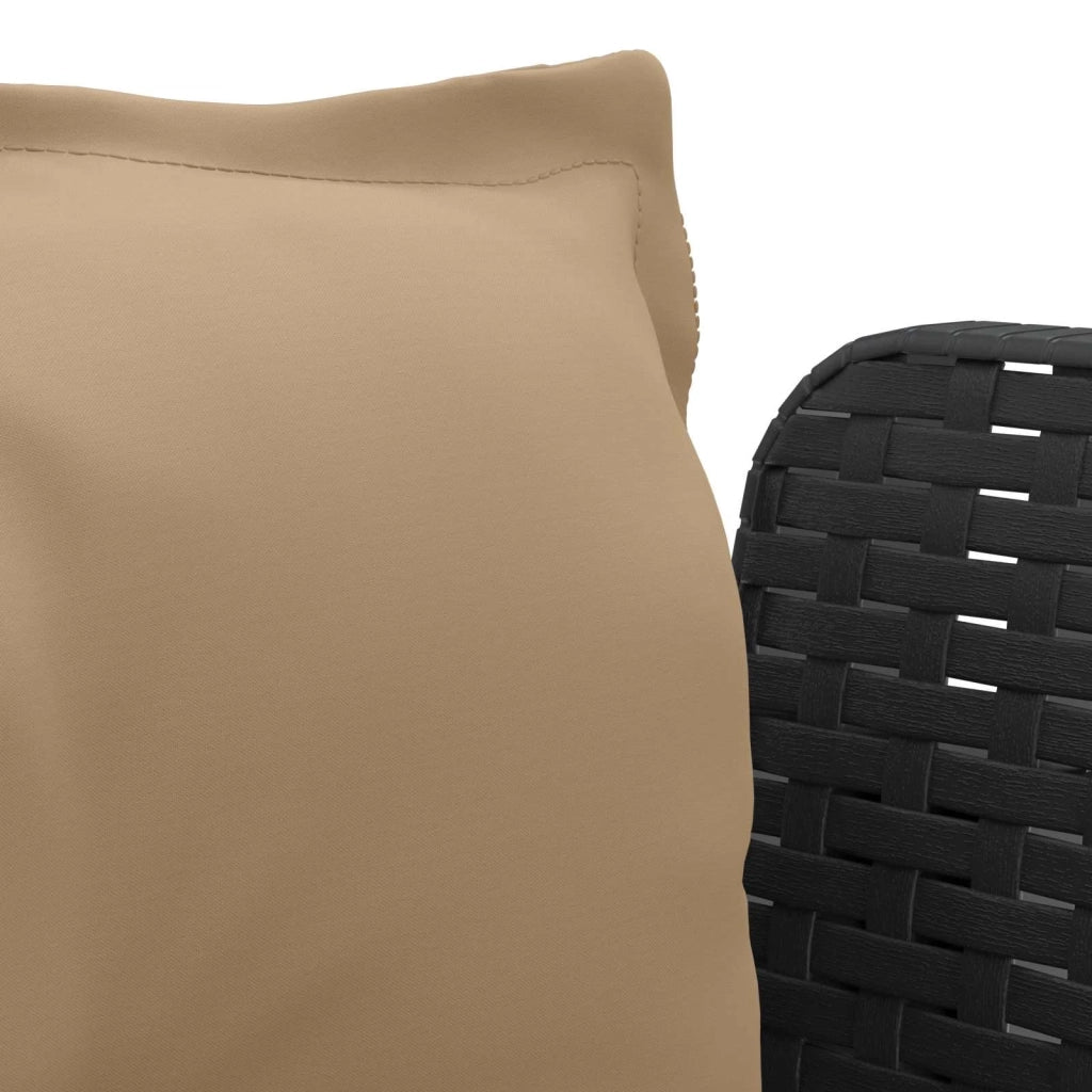 Poltrona a 1 Posto con Cuscini Aspetto Rattan PP Antracite 8011870