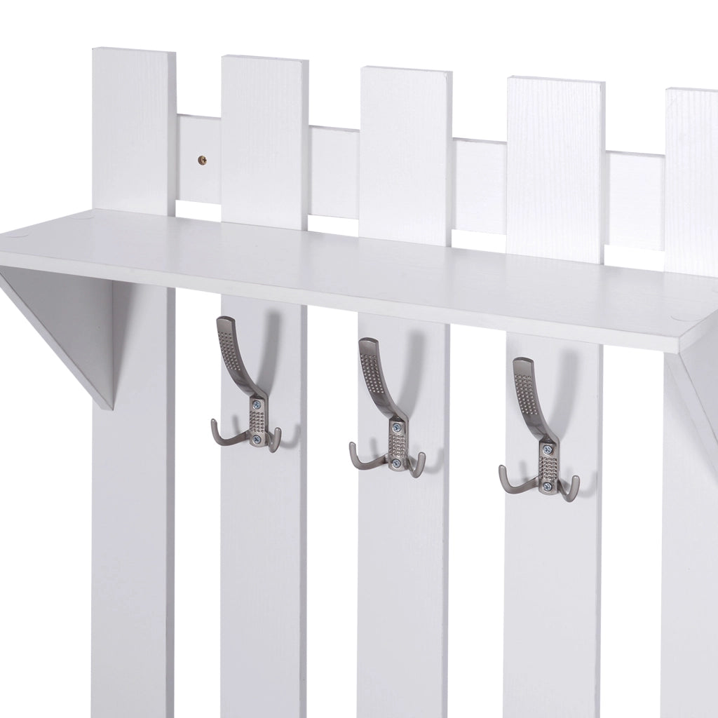 Mobile da Ingresso con Specchio e Appendiabiti ¨C Xylo ¨C Bianco con 3 Ganci 2 Cassetti