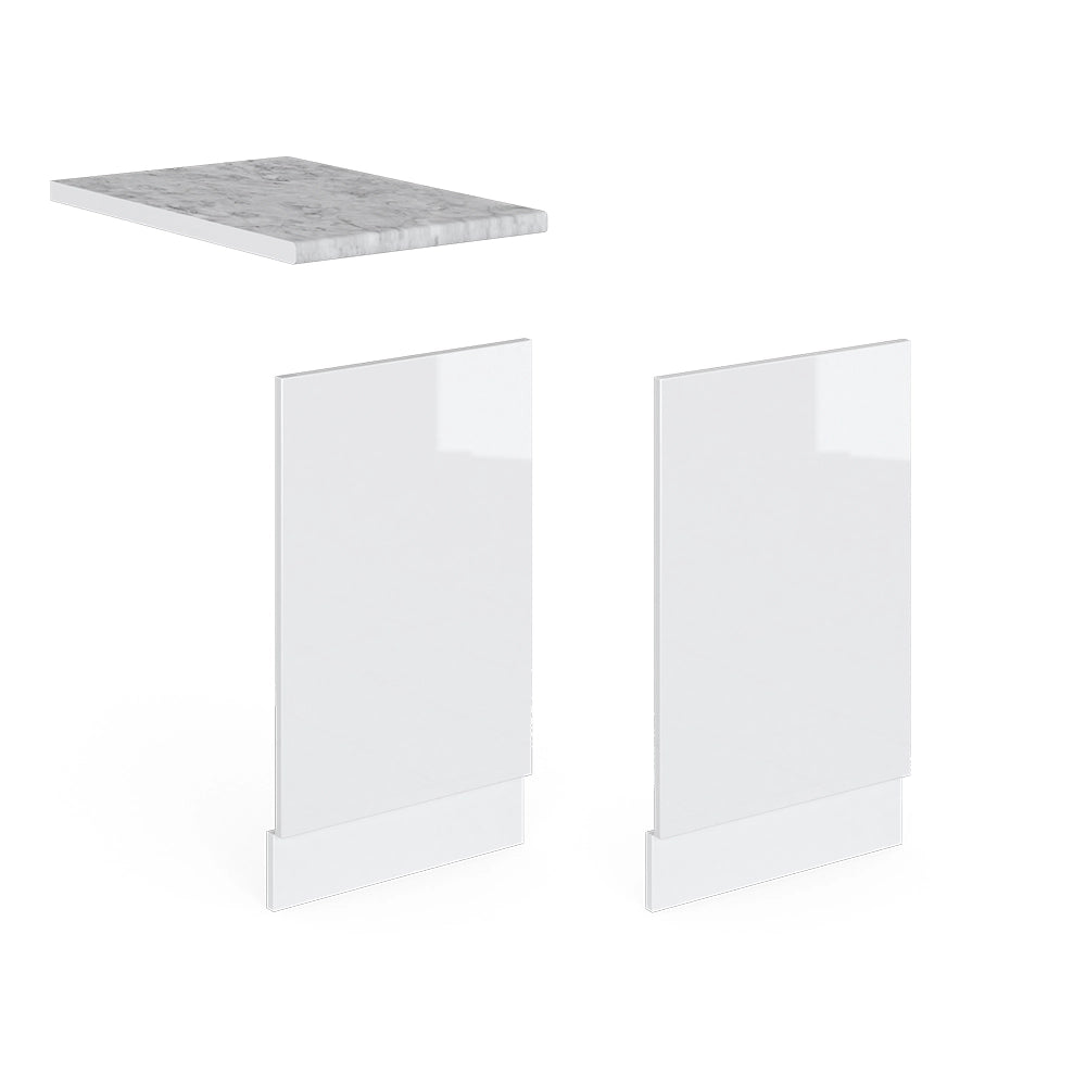 Vicco Pannello frontale Bianco lucido 45 cm senza piano di lavoro